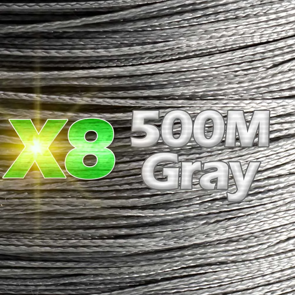 X8-500M-Gray JOSBY 300 м 500 м 1000 м 4 нити 8 нитей многоцветная ПЭ плетеная проволока многофиламентная супер сильная леска 4 вида цветов 10-80 фунтов - Цвет: X8-500M-Gray