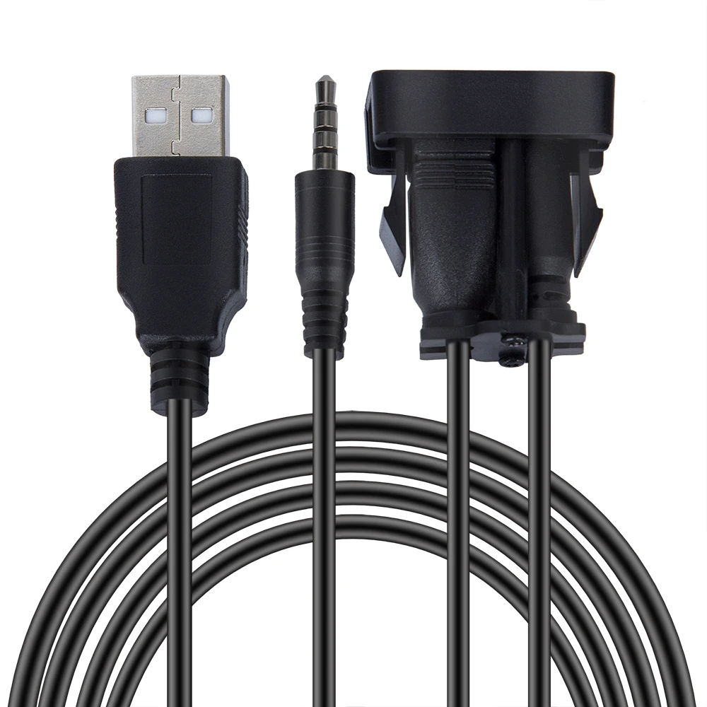 1 м Автомобильная лодка Dash заподлицо USB порт 3,5 мм AUX USB свинцовый Удлинительный кабель жила монтажная панель Разъем для наушников переходник для заподлицо