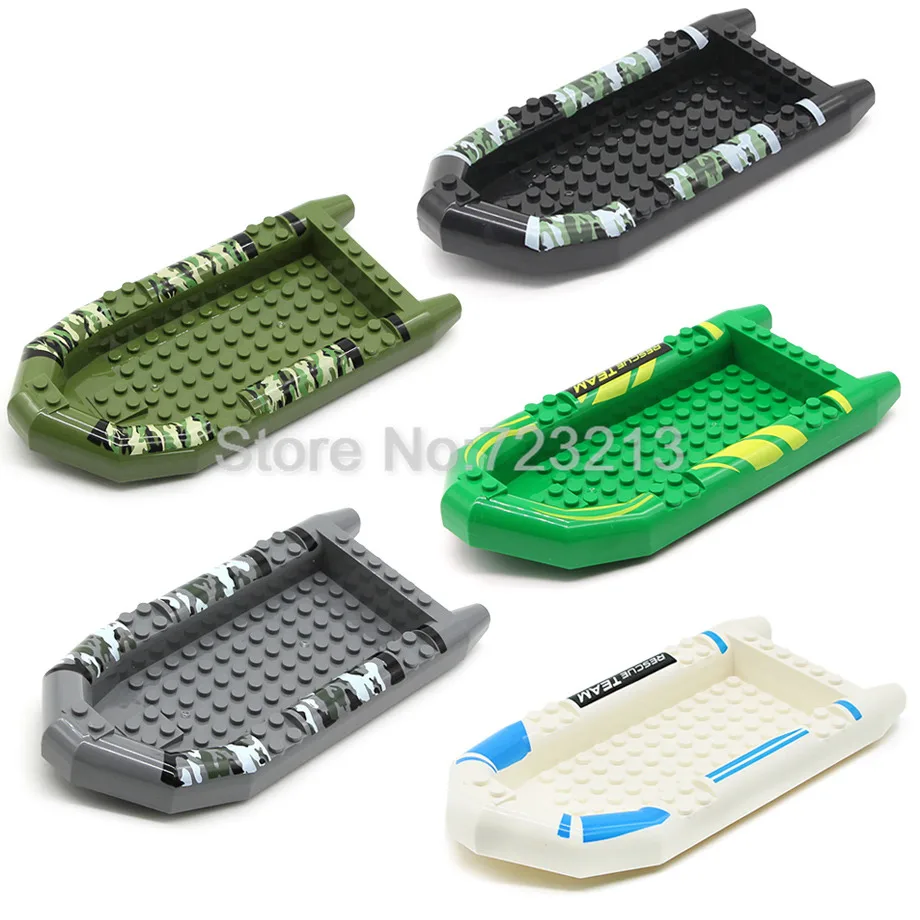 5 шт./лот 17 см военный SWAT Морской Камуфляж Лодка для фигуры набор деталей MOC Кирпич