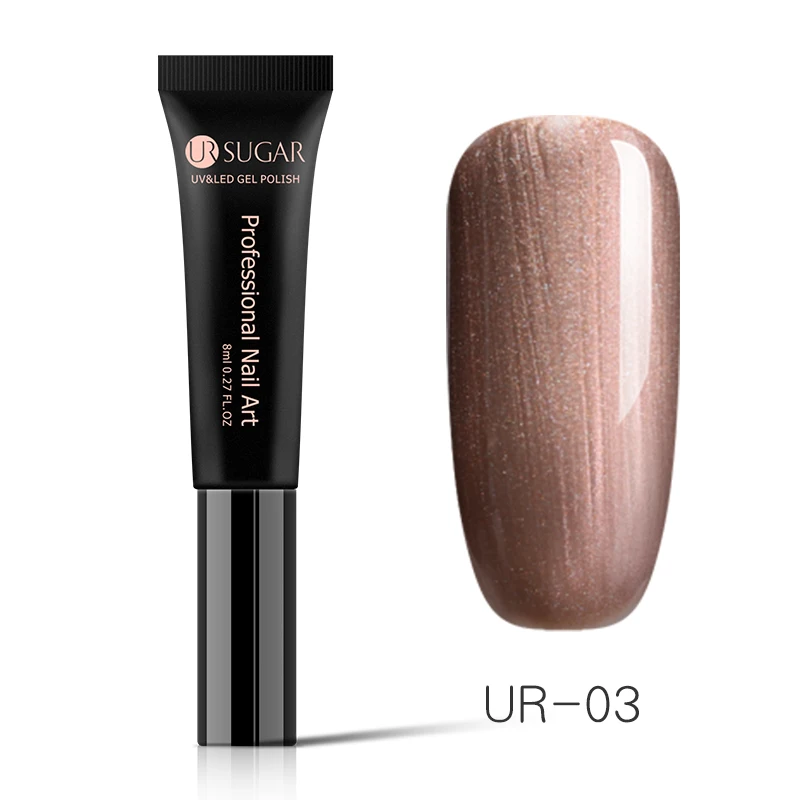UR-03 Ur Sugar 8 мл бронзовая серия Гель-лак мерцающий Жемчуг Русалка Полупостоянный замачиваемый УФ светодиодный Гель-лак для ногтей - Color: UR-03