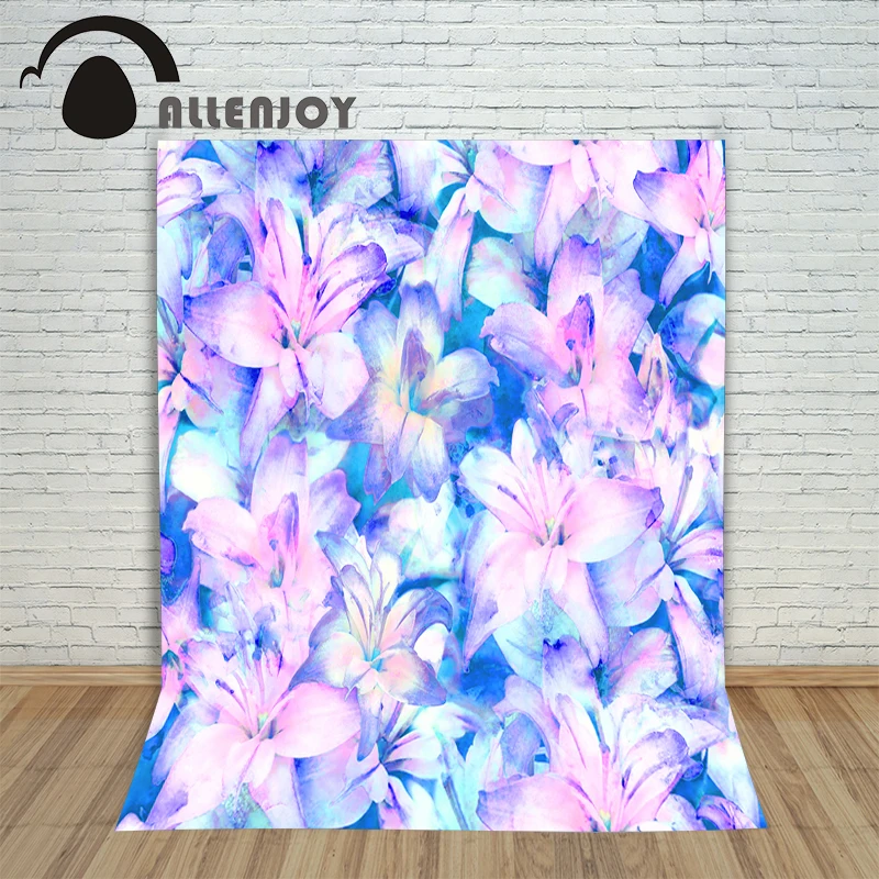Allenjoy фон для съемок цветок Раскраска по номерам романтический фиолетовый