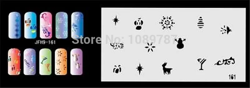 ABEST многоразовый фототрафарет 300 дизайнов 20 листов шаблона набор 9|nail art stencils|airbrush