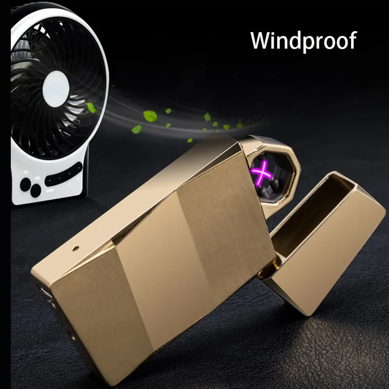 USB зарядка двойная дуга встряхивание к зажиганию Зажигалка перезаряжаемая