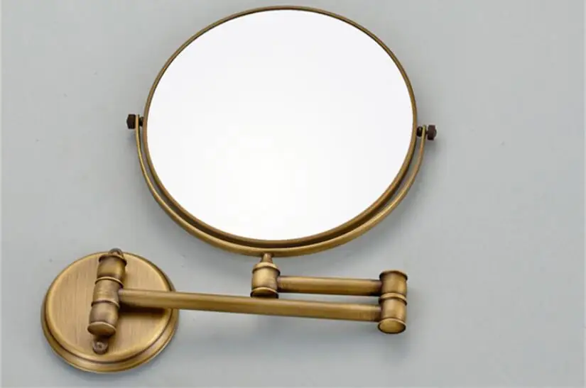 Bathroom Mirror Wall Mounted 8 inch Brass 3X/1X Magnifying Mirror Folding Rose gold/Gold Makeup Mirror Cosmetic Mirror Lady Gift