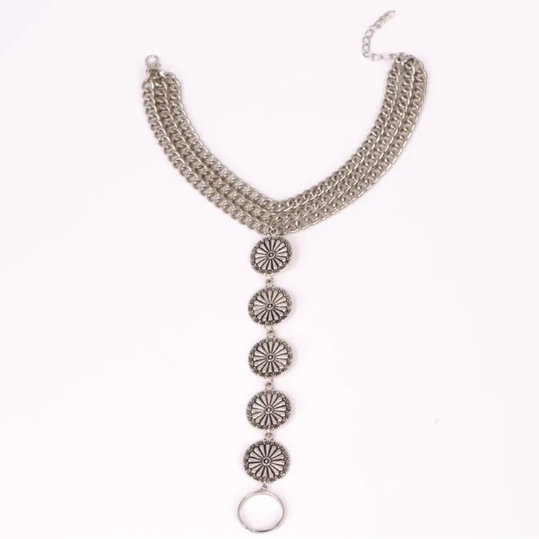 RAVIMOUR Винтажный серебряный цвет браслет на лодыжку ювелирные изделия для ног