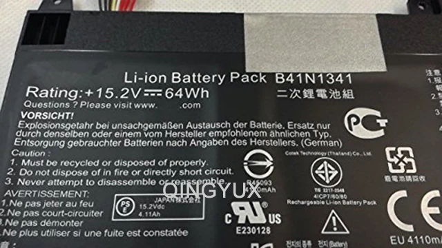 QINGYUX B41N1341 Новый 15 2 V 64Wh Аккумулятор для ноутбука Asus Q502L Q502LA серии|Аккумуляторы