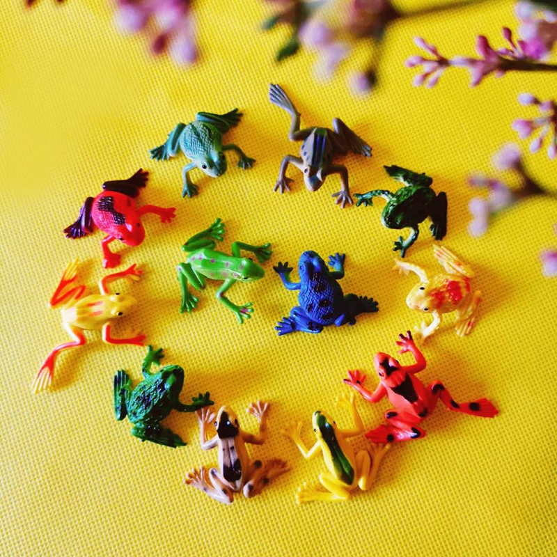 12 шт./случайная лягушка/кукольный домик // миниатюрные животные/милый/Сказочный