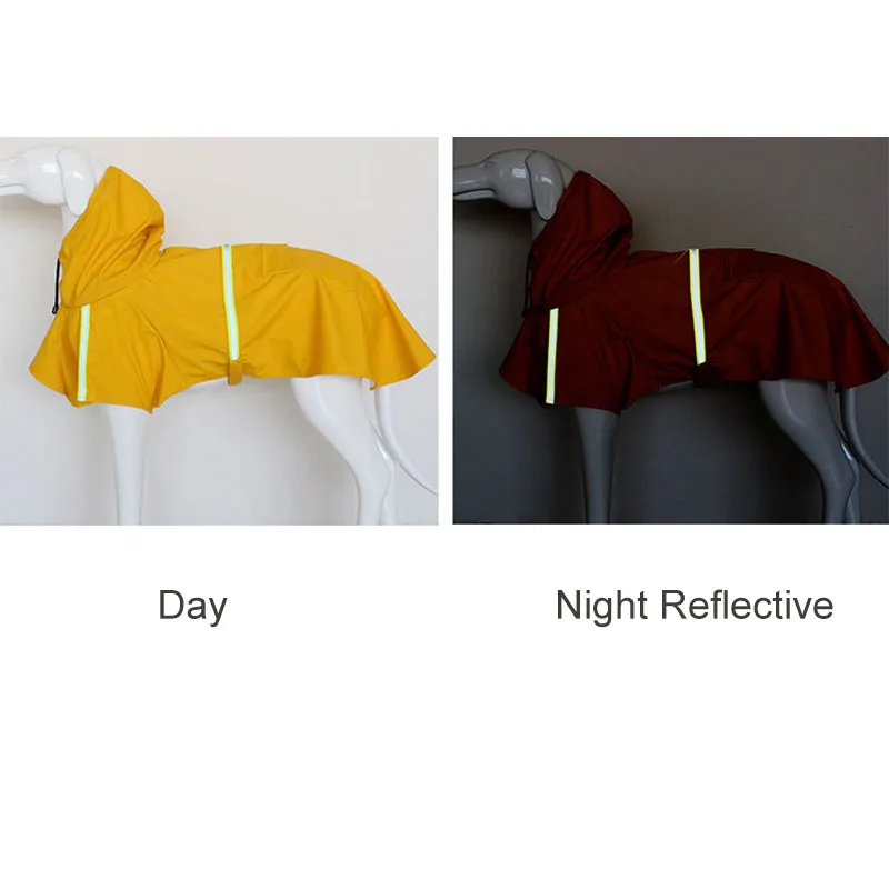 Регулируемый дождевик для собак водонепроницаемый питомцев пончо с полосками