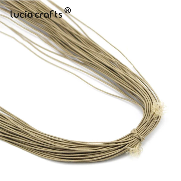 Lucia crafts 25 ярдов/пачка 0,8 мм бисер эластичный стрейч шнур бусины шнур веревка Бисер для браслета I0701 - Цвет: C10  Khaki