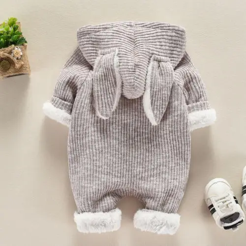 

Newborn Baby Boys Girls 3D Ear Romper Jumpsuit Outfits Winter Warm Clothes