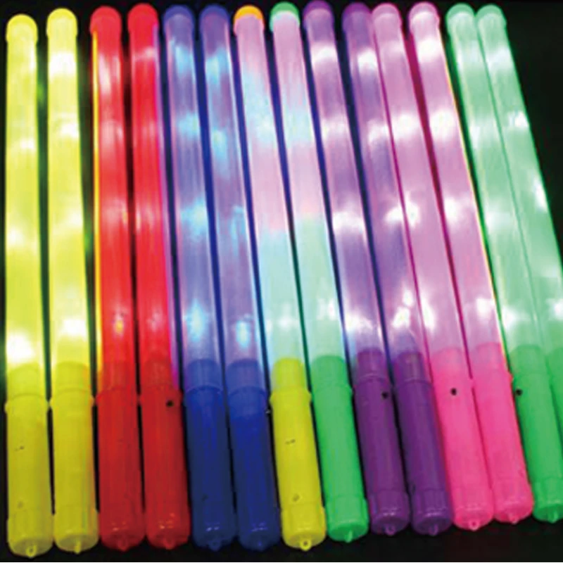 party decor LED Stick Colorful Flashing Batons 48cm Red Green Blue Light-Up Festival Party Decoration Concert Prop Bar | Дом и сад