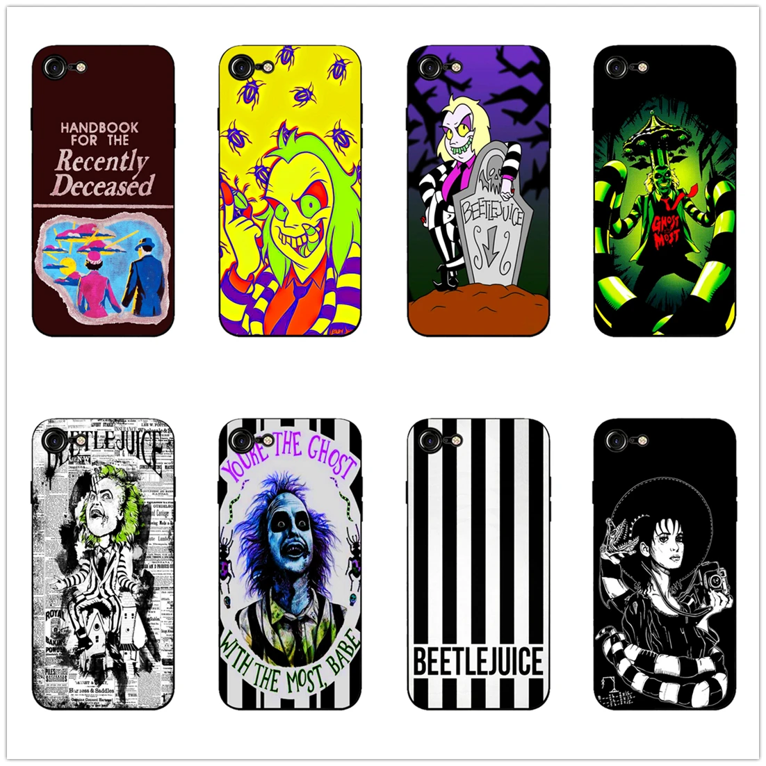 

Beetlejuice Handbook Phone Case Black Soft Cover For Iphone 13 12Pro Mini 11Pro Max Se2 6 7 8 plus X XS XR Xsmax For Samsung S20