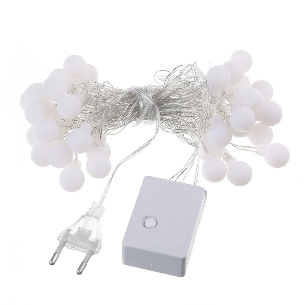 40 LED frosted white ball Christmas tree holiday home interior light string 220V warm | Лампы и освещение