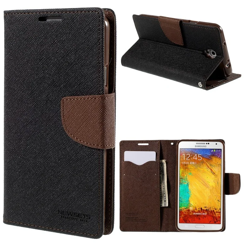 Для Samsung Galaxy NOTE3 Lite N7505 NOTE3Neo Новый Меркурий Goospery флип кожаный чехол с Слот Карты Wallet