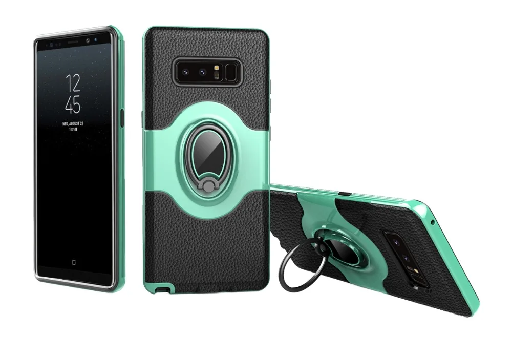 Деловой чехол с подставкой для Samsung Galaxy Note8 S9 S9Plus роскошный модный жесткий кольцом