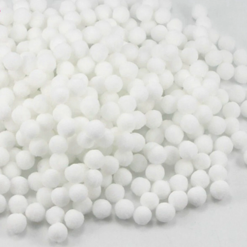 Бесплатная доставка 200 шт./лот 10 мм белый цвет вариант помпоны мягкие шарики