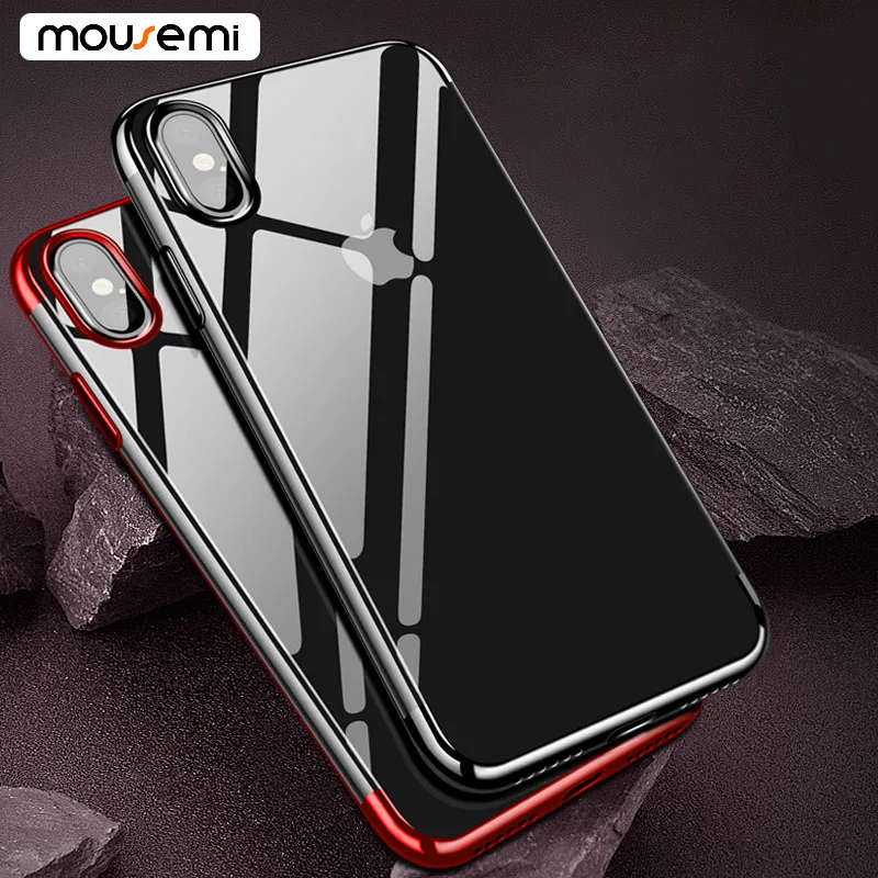 MOUSEMI Защитные чехлы для iPhone 7 8 6 6s Plus X Роскошные Мягкие силиконовые ТПУ на защитная