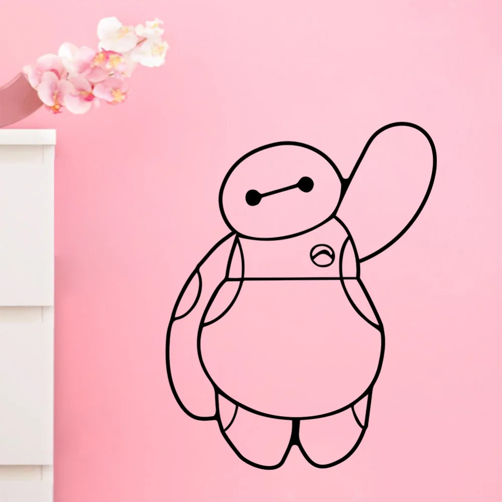Baymax из фильма Большой Герой 6 наклеек на стену для детской комнаты детские