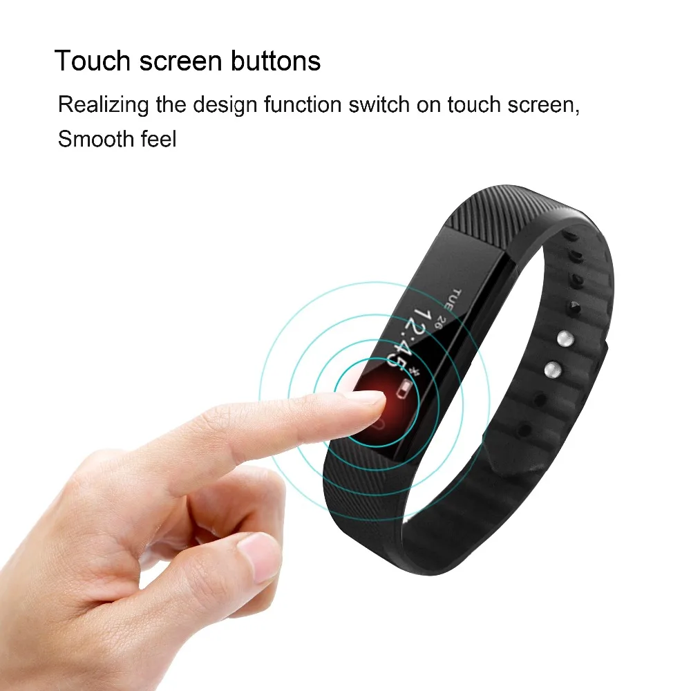 Timethinker 115 умный Браслет Opaska Android IOS монитор сердечного ритма кровяного давления