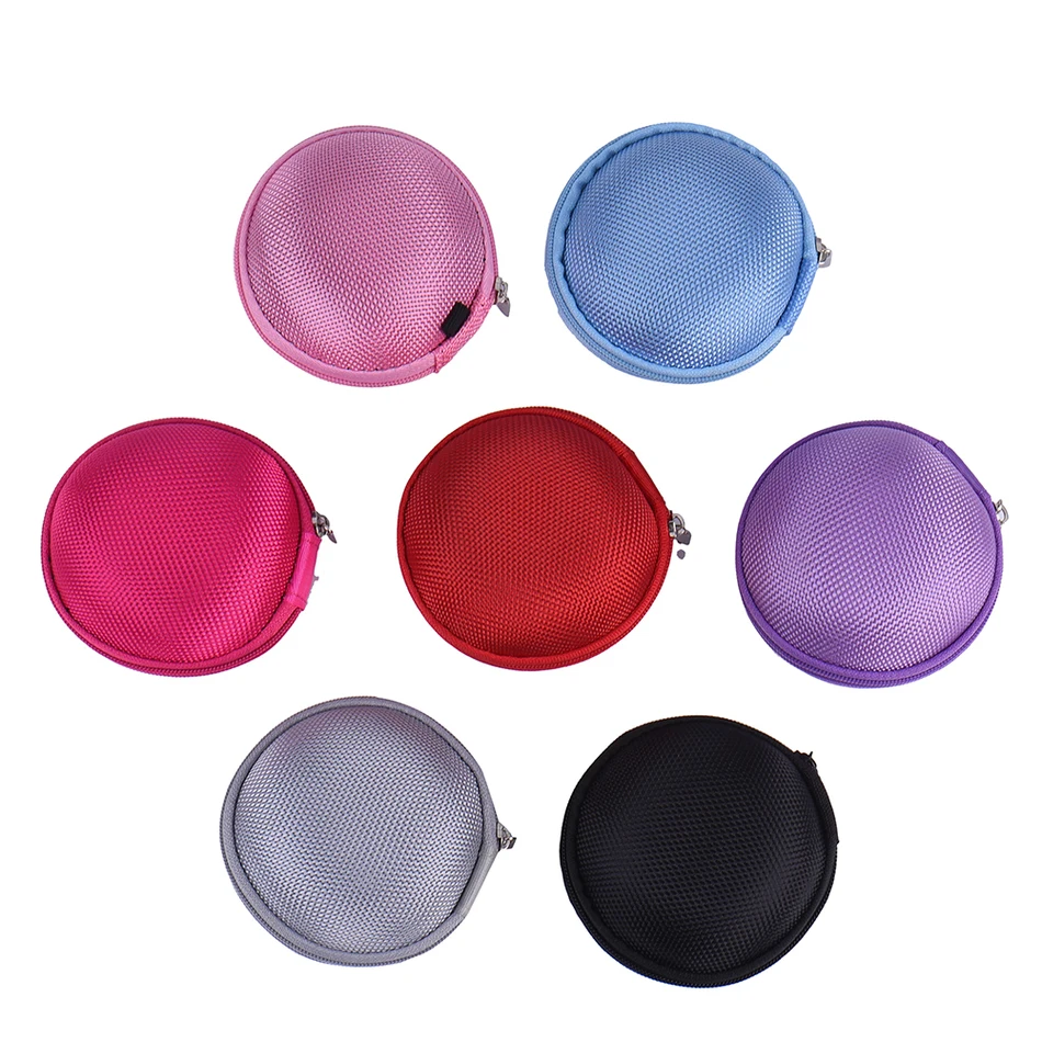 Multicolor 1Pc Hold Case Storage Carrying Hard Bag Box For Earphone Headphone Earbuds Memory Card Black Blue Red Color | Электроника