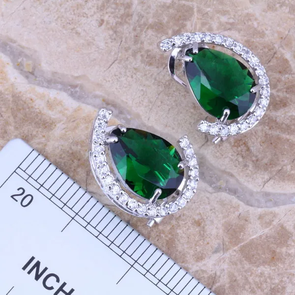 Комплект ювелирных изделий из кольца и серёг с фианитом|silver jewelry set|jewelry setsearring pendant