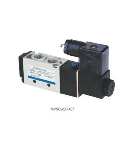 

1x MVSC220-4E2 220V AC 5Port 2Pos 1/4 "BSP соленоидный воздушный клапан с двойной катушкой Led