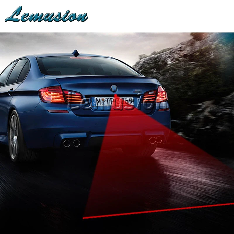 1 шт. автомобильный красный лазерный задний противотуманный светильник 12 В