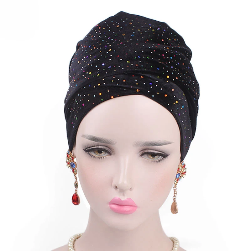 Женские дизайнерские инкрустированные Стразы однотонные шапки и шапочки в
