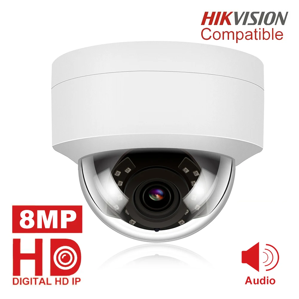 Hikvision совместимый PoE IP камера 8MP H.265 видео surveillllance наружная s 2 8 мм удаленный доступ