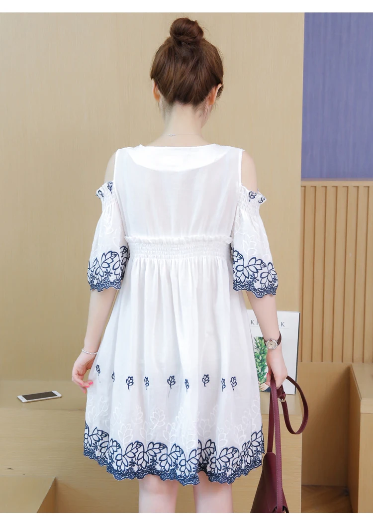 2019 в Корейском стиле летнее платье для беременных рубашки поло детей хлопковые