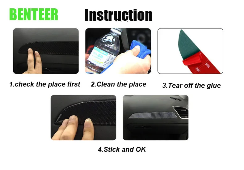 

Real carbon fiber Sline car center control car interior decoration for audi A4