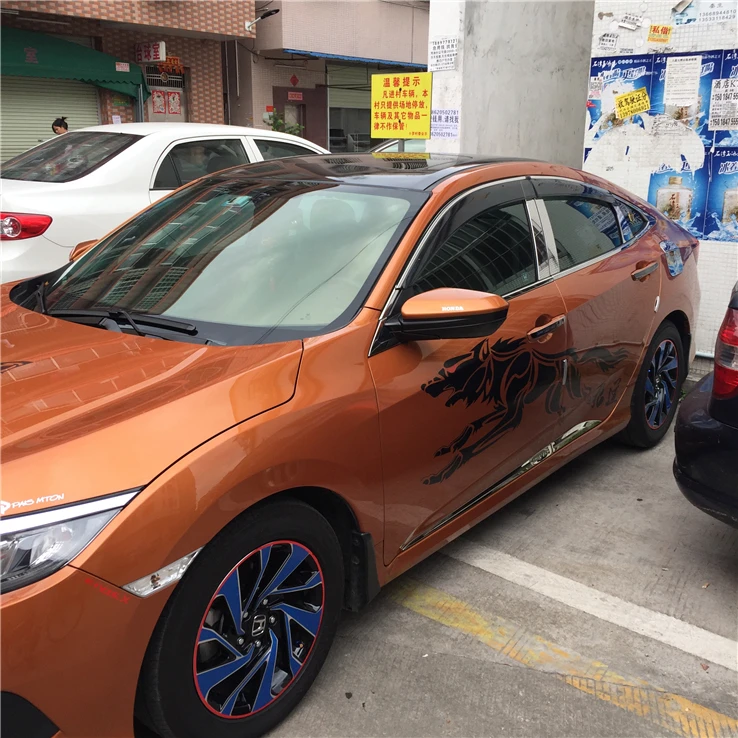 Пластиковый оконный козырек для Honda Civic 2016 2017 защита от солнца и дождя