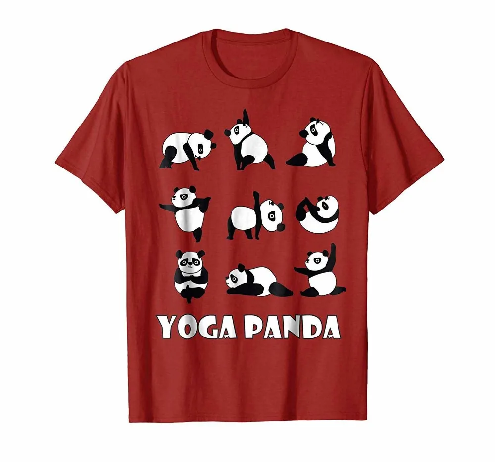 Yoga Panda | Футболка с милым медведем дзен новинка 2019 модная футболка круглым вырезом