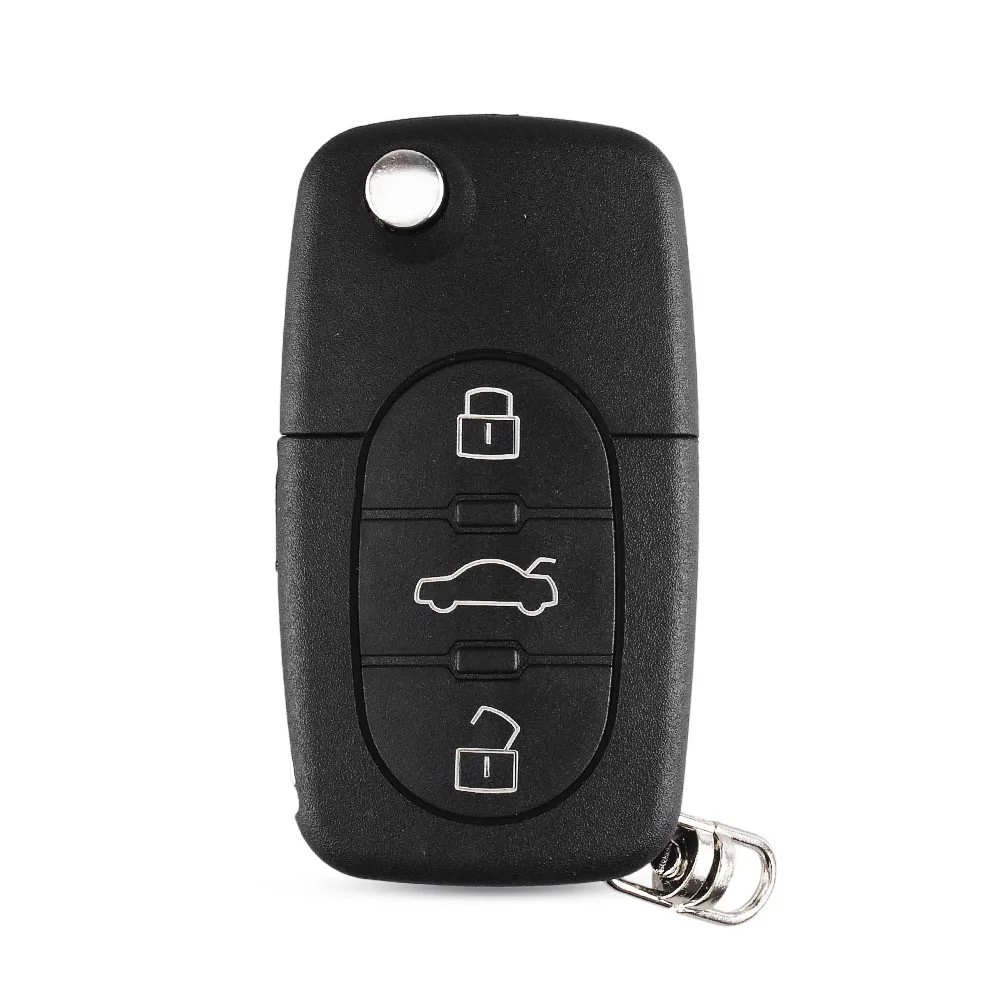 DANDKEY 2/3 Кнопка CR1620 батарея дистанционного флип ключа чехол Чехол для Audi TT A4 A6 Quattro