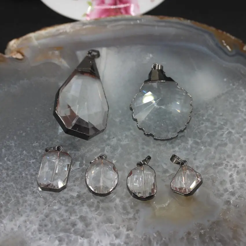 5 шт./лот 6 форм на выбор окантовка из металла стеклянный ободок серьги-подвески