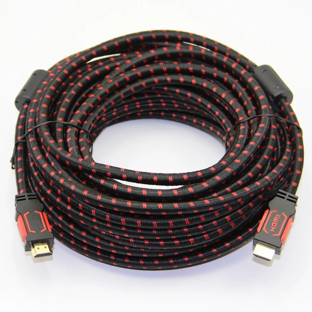 Позолоченный нейлоновый Плетеный HDMI кабель HDMI 2,0(4K x 2 K) Поддержка Ethernet видео 4K 2160p HD 1080p 3D 1,5 m 3m 5m 10m 15m 20m