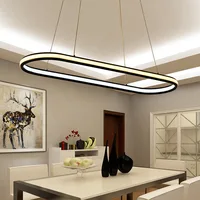 Nordic Modern Office Lighting LED Hanging Line lamps New Pendant Light Oval Ring Lighting For Dining Room Study Table Kitchen