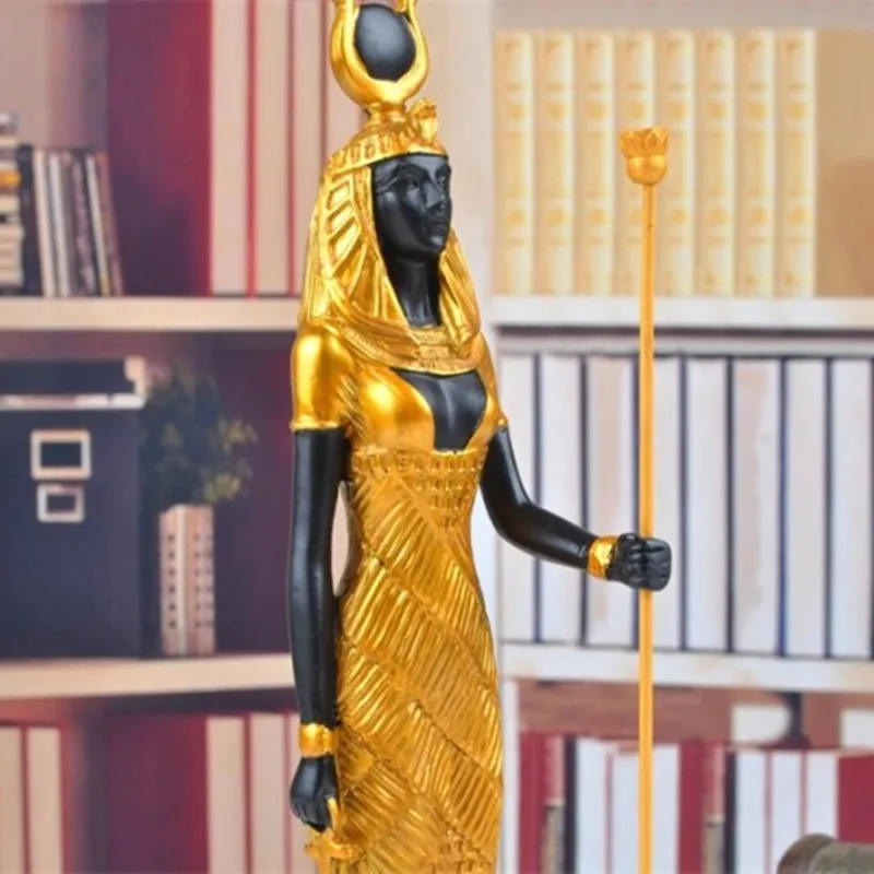 Египет Стиль pharaohn статуя Будды& Скульптура египетская Клеопатра украшения, ручная работа, для украшения дома аксессуары 2 шт./компл. R1301