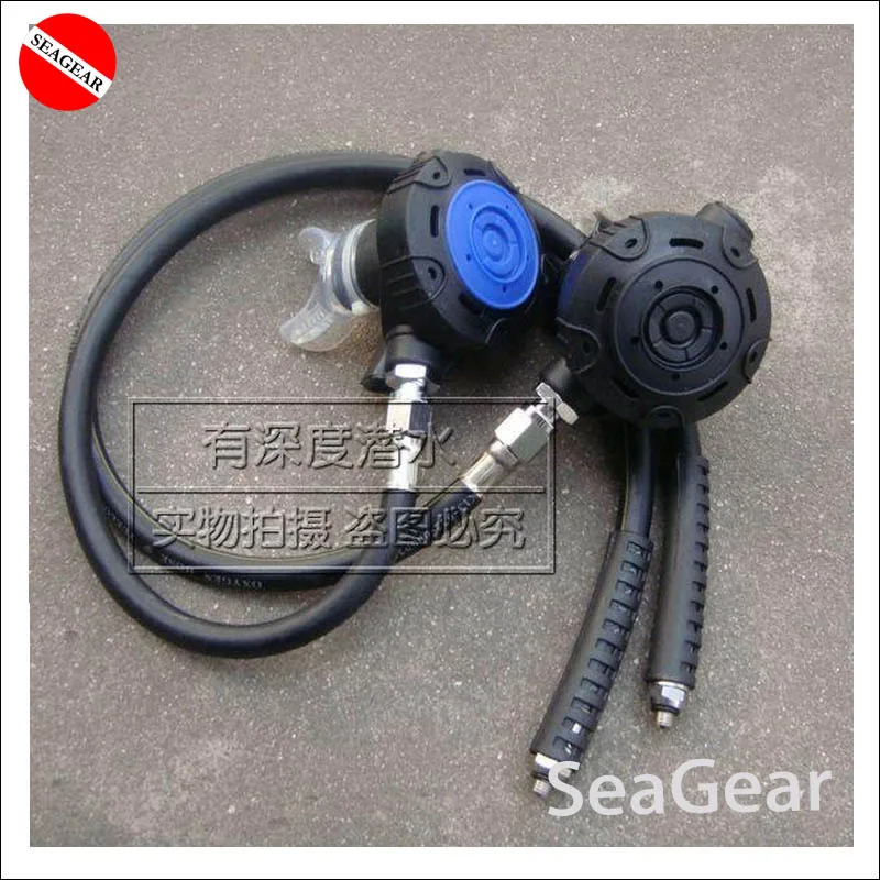 Лидер продаж! Сине черный регулятор для дайвинга с силиконовым мундштуком и