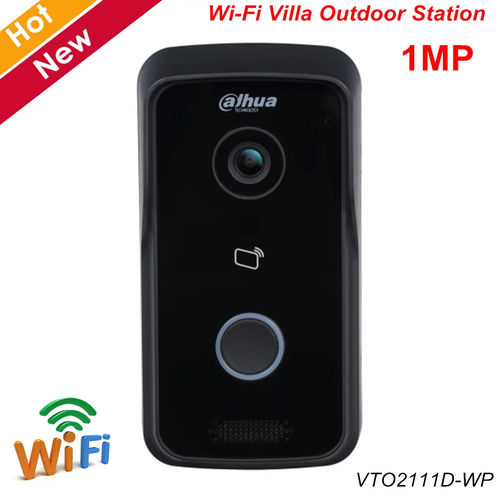 Dahua видеодомофон VTO2111D-WP 1MP Wi-Fi вилла Открытый станция Поддержка ночного видения и голосовая индикация приложение удаленный дверной звонок