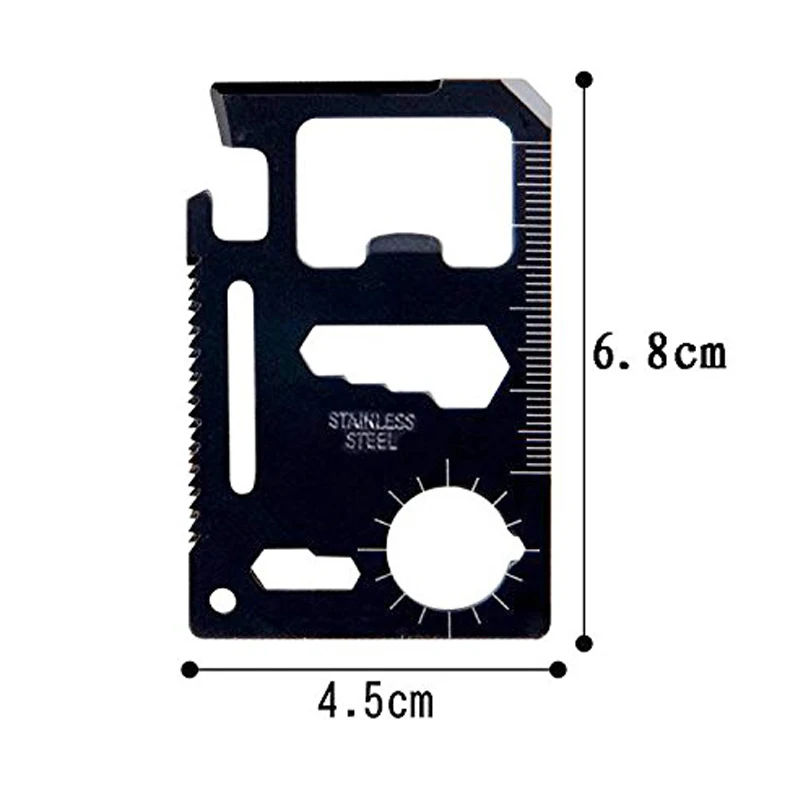 Лидер продаж 11 в 1 размер кредитной карты лезвие для кошелька нержавеющая сталь