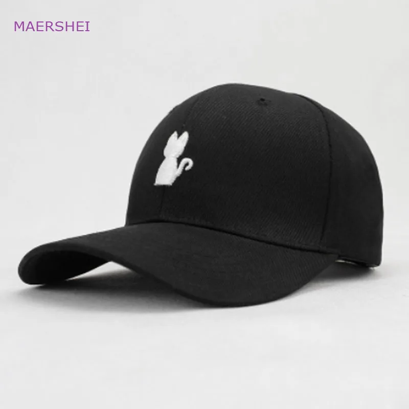 MAERSHEI бейсболка с вышивкой кошки sanpback корейская шляпа модная дикая сгибающаяся
