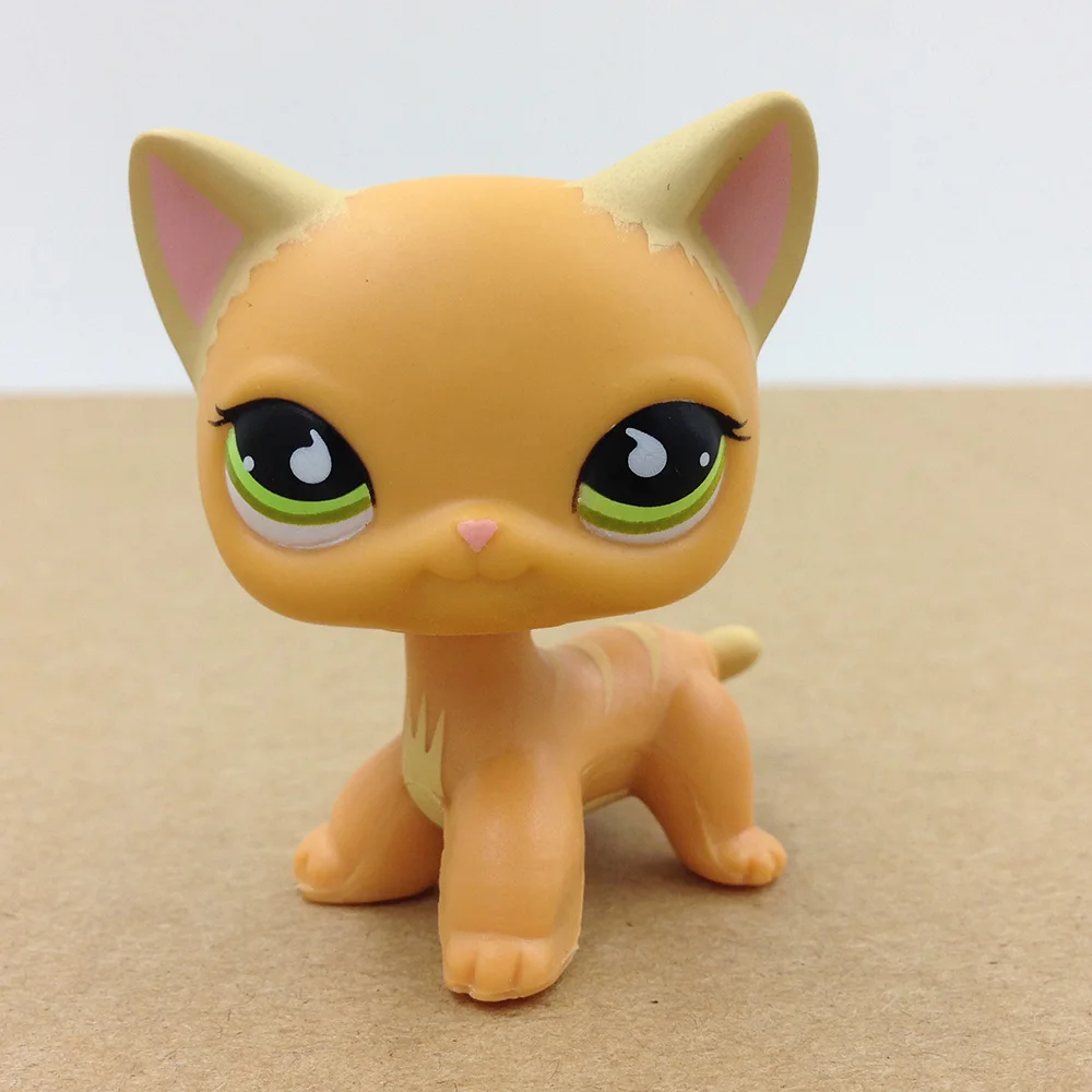 Pet Shop PS #525 животные игрушечные лошадки оранжевый полосатый кошка Kitty дети девушка