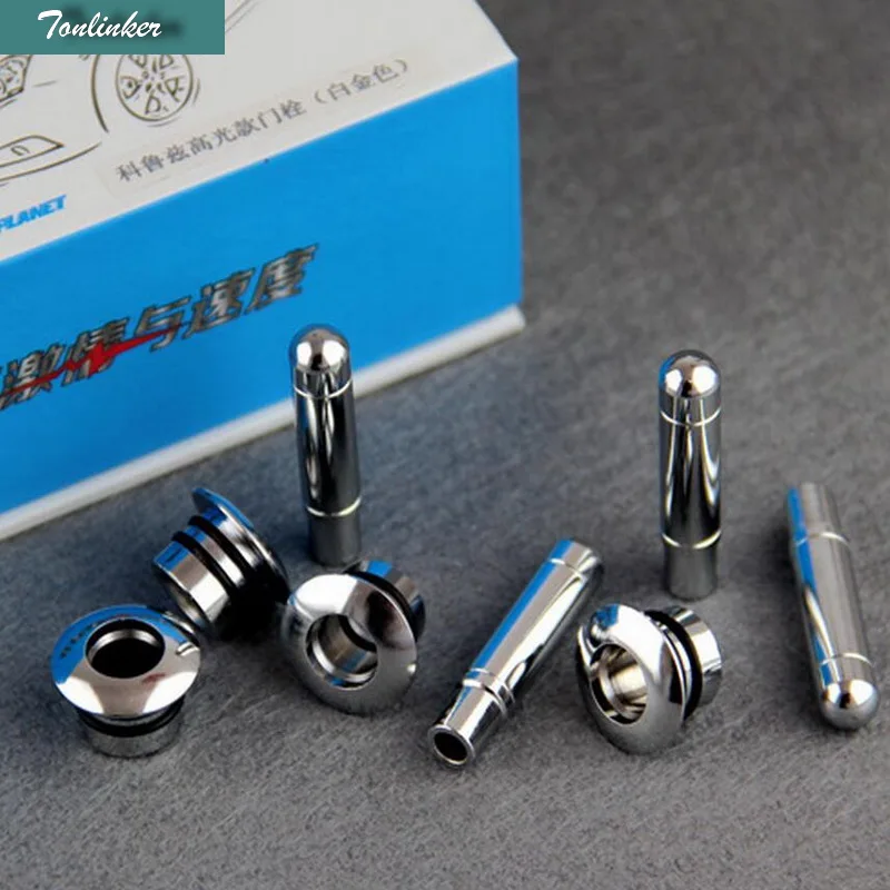 

Tonlinker 8 pcs DIY ABS Chrome car styling modified door latch mention cover case Stickers For Chevrolet cruze malibu TRAX