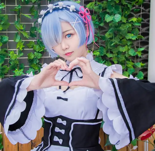 Ram/Rem Косплей Re: zero Kara Hajimeru Isekai Seikatsu relife в другом мире Kawaii Sisters костюм платье