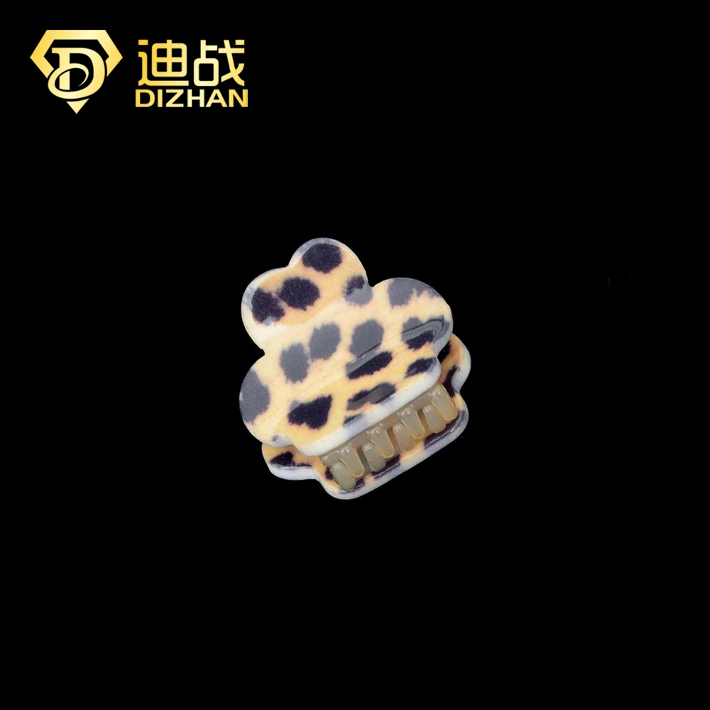 Небольшой arcylic Leopard заколки для волос Мода Краб д/волос Когти Для женщин девочек
