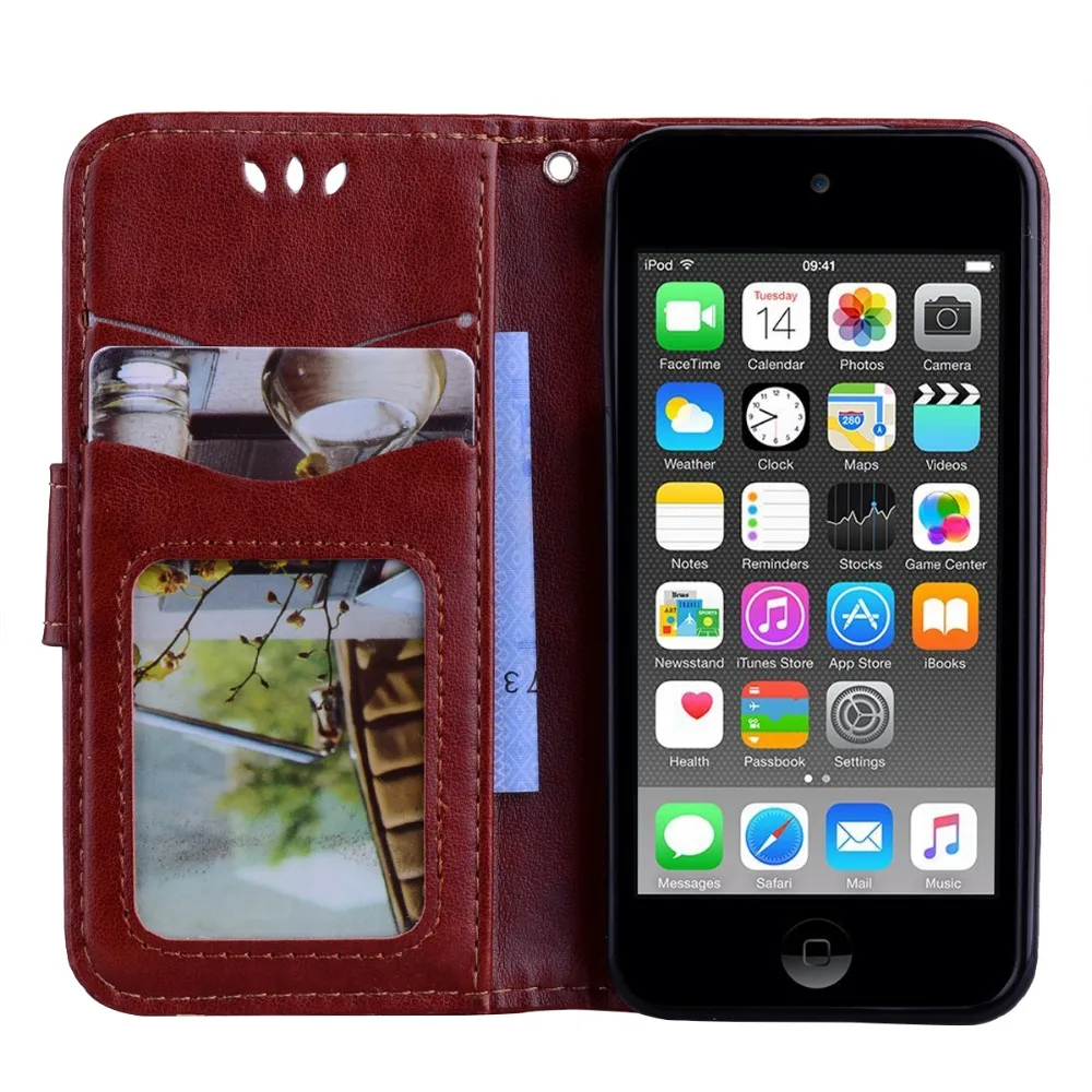 Милый Радужный чехол с единорогом для Coque Apple iPod Touch 5 кожаный бумажник откидной