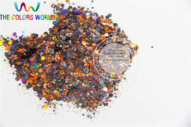 Хэллоуин блеск 6 микс голографические цвета шестигранные формы spangles для дизайна