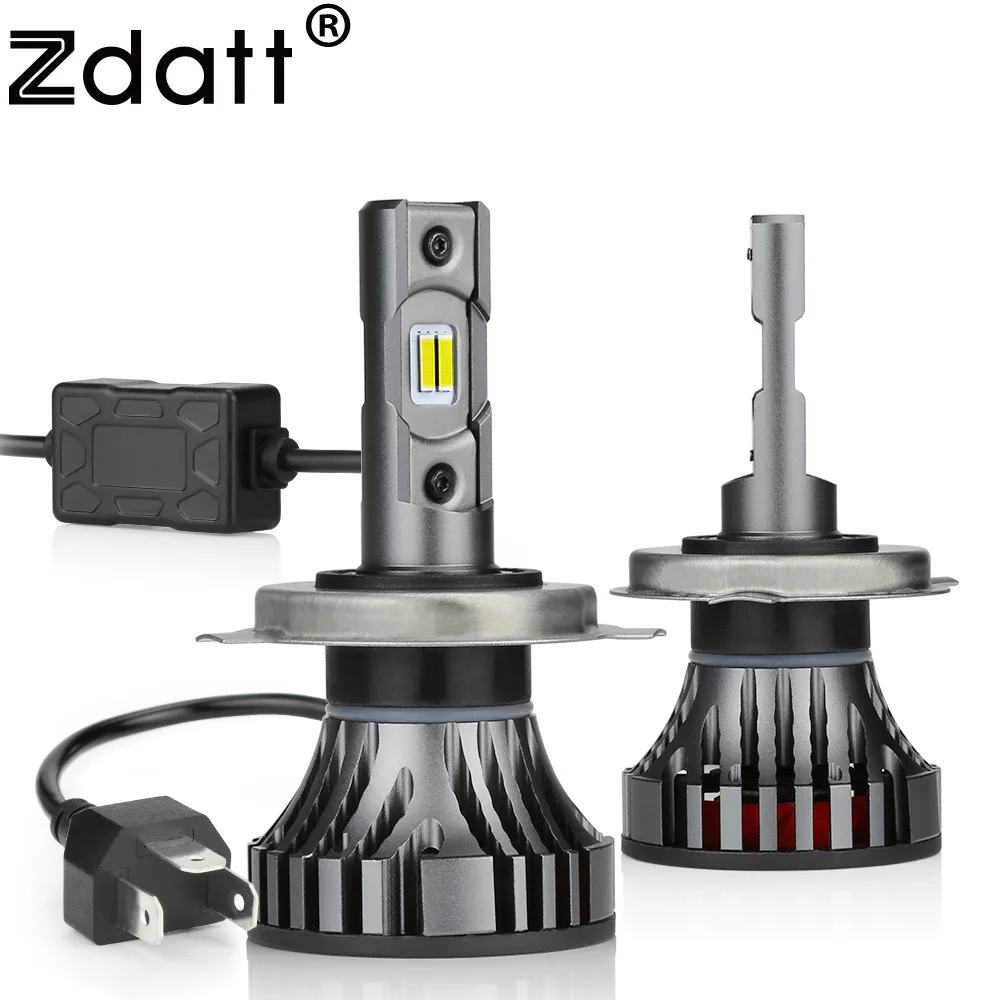 Zdatt H7 Led H11 Автомобильный светодиодный светильник лампы Ламповые ленты для H4 H1 H8 H9 9005 HB3 9006 HB4 головной светильник s 100W 12000LM 12V 6000 К автомобилей