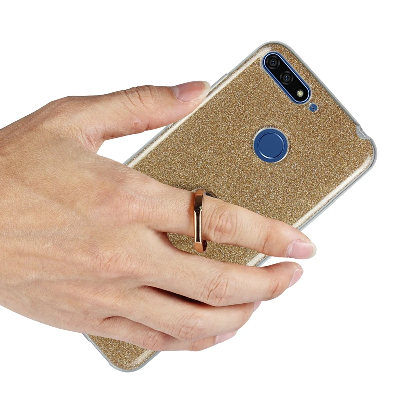 Loovedwj для HUAWEI honor 7A чехол задняя прозрачная крышка Мягкие TPU кольца Bling Чехлы 7a |